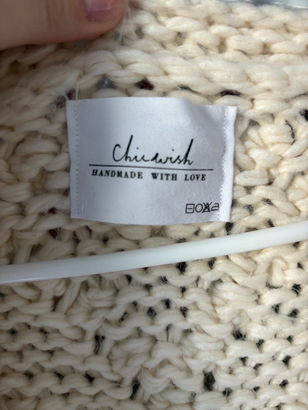 Chunky Ivory Bobble Knit Cardigan - Picture 3 of 5
